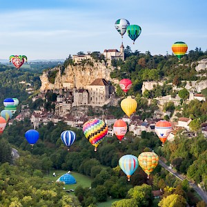 Hot air baloon festival, Rocamadour